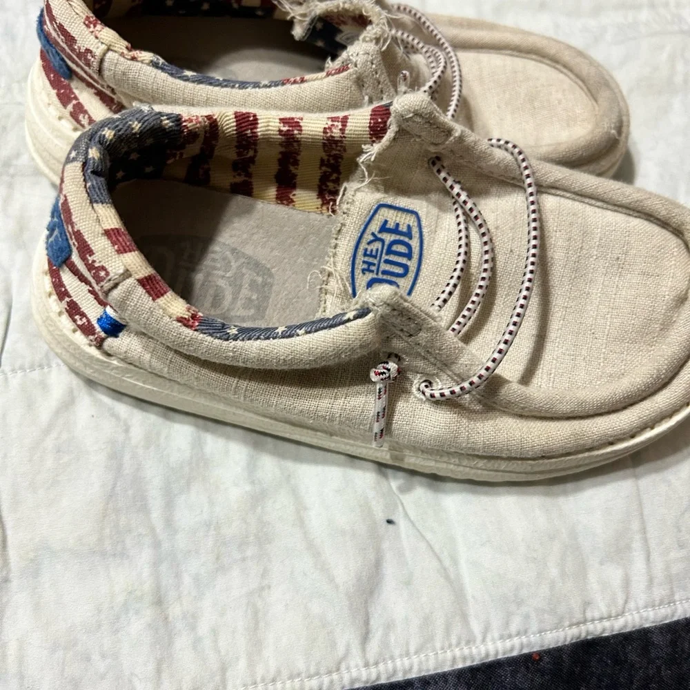 Hey Dude Cream Moccasin Shoes with Relaxed Fit